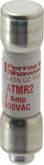 Ferraz Shawmut - 600 VAC/VDC, 2 Amp, Fast-Acting General Purpose Fuse - Clip Mount, 1-1/2" OAL, 100 at DC, 200 at AC kA Rating, 13/32" Diam - Exact Tooling