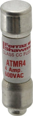 Ferraz Shawmut - 600 VAC/VDC, 4 Amp, Fast-Acting General Purpose Fuse - Clip Mount, 1-1/2" OAL, 100 at DC, 200 at AC kA Rating, 13/32" Diam - Exact Tooling