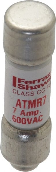 Ferraz Shawmut - 600 VAC/VDC, 7 Amp, Fast-Acting General Purpose Fuse - Clip Mount, 1-1/2" OAL, 100 at DC, 200 at AC kA Rating, 13/32" Diam - Exact Tooling