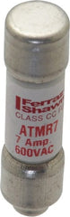 Ferraz Shawmut - 600 VAC/VDC, 7 Amp, Fast-Acting General Purpose Fuse - Clip Mount, 1-1/2" OAL, 100 at DC, 200 at AC kA Rating, 13/32" Diam - Exact Tooling