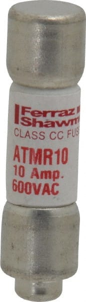 Ferraz Shawmut - 600 VAC/VDC, 10 Amp, Fast-Acting General Purpose Fuse - Clip Mount, 1-1/2" OAL, 100 at DC, 200 at AC kA Rating, 13/32" Diam - Exact Tooling