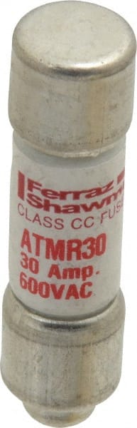 Ferraz Shawmut - 600 VAC/VDC, 30 Amp, Fast-Acting General Purpose Fuse - Clip Mount, 1-1/2" OAL, 100 at DC, 200 at AC kA Rating, 13/32" Diam - Exact Tooling