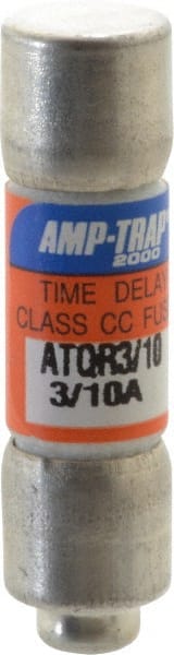 Ferraz Shawmut - 300 VDC, 600 VAC, 0.3 Amp, Time Delay General Purpose Fuse - Clip Mount, 1-1/2" OAL, 100 at DC, 200 at AC kA Rating, 13/32" Diam - Exact Tooling