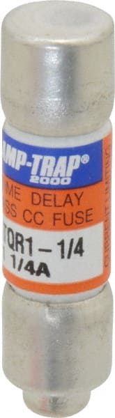 Ferraz Shawmut - 300 VDC, 600 VAC, 1.25 Amp, Time Delay General Purpose Fuse - Clip Mount, 1-1/2" OAL, 100 at DC, 200 at AC kA Rating, 13/32" Diam - Exact Tooling