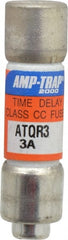 Ferraz Shawmut - 300 VDC, 600 VAC, 3 Amp, Time Delay General Purpose Fuse - Clip Mount, 1-1/2" OAL, 100 at DC, 200 at AC kA Rating, 13/32" Diam - Exact Tooling