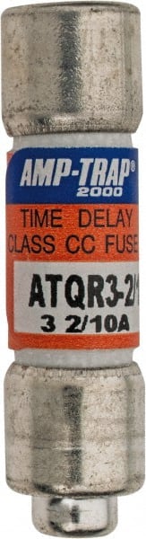 Ferraz Shawmut - 300 VDC, 600 VAC, 3.2 Amp, Time Delay General Purpose Fuse - Clip Mount, 1-1/2" OAL, 100 at DC, 200 at AC kA Rating, 13/32" Diam - Exact Tooling