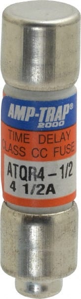 Ferraz Shawmut - 300 VDC, 600 VAC, 4.5 Amp, Time Delay General Purpose Fuse - Clip Mount, 1-1/2" OAL, 100 at DC, 200 at AC kA Rating, 13/32" Diam - Exact Tooling