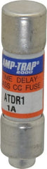 Ferraz Shawmut - 300 VDC, 600 VAC, 1 Amp, Time Delay General Purpose Fuse - Clip Mount, 1-1/2" OAL, 100 at DC, 200 at AC kA Rating, 13/32" Diam - Exact Tooling