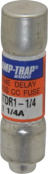 Ferraz Shawmut - 300 VDC, 600 VAC, 1.25 Amp, Time Delay General Purpose Fuse - Clip Mount, 1-1/2" OAL, 100 at DC, 200 at AC kA Rating, 13/32" Diam - Exact Tooling