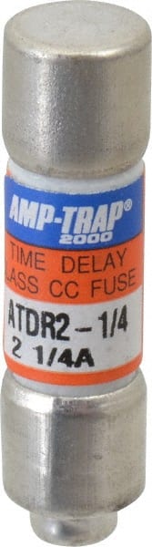 Ferraz Shawmut - 300 VDC, 600 VAC, 2.25 Amp, Time Delay General Purpose Fuse - Clip Mount, 1-1/2" OAL, 100 at DC, 200 at AC kA Rating, 13/32" Diam - Exact Tooling