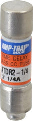 Ferraz Shawmut - 300 VDC, 600 VAC, 2.25 Amp, Time Delay General Purpose Fuse - Clip Mount, 1-1/2" OAL, 100 at DC, 200 at AC kA Rating, 13/32" Diam - Exact Tooling