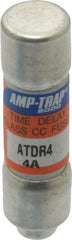 Ferraz Shawmut - 300 VDC, 600 VAC, 4 Amp, Time Delay General Purpose Fuse - Clip Mount, 1-1/2" OAL, 100 at DC, 200 at AC kA Rating, 13/32" Diam - Exact Tooling