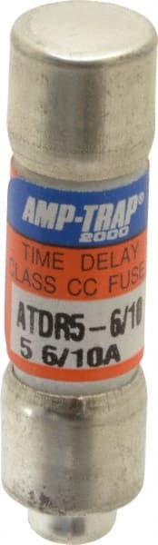 Ferraz Shawmut - 300 VDC, 600 VAC, 5.6 Amp, Time Delay General Purpose Fuse - Clip Mount, 1-1/2" OAL, 100 at DC, 200 at AC kA Rating, 13/32" Diam - Exact Tooling