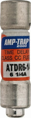 Ferraz Shawmut - 300 VDC, 600 VAC, 6.25 Amp, Time Delay General Purpose Fuse - Clip Mount, 1-1/2" OAL, 100 at DC, 200 at AC kA Rating, 13/32" Diam - Exact Tooling