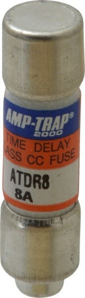 Ferraz Shawmut - 300 VDC, 600 VAC, 8 Amp, Time Delay General Purpose Fuse - Clip Mount, 1-1/2" OAL, 100 at DC, 200 at AC kA Rating, 13/32" Diam - Exact Tooling