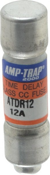 Ferraz Shawmut - 300 VDC, 600 VAC, 12 Amp, Time Delay General Purpose Fuse - Clip Mount, 1-1/2" OAL, 100 at DC, 200 at AC kA Rating, 13/32" Diam - Exact Tooling