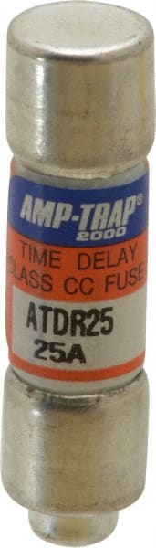 Ferraz Shawmut - 300 VDC, 600 VAC, 25 Amp, Time Delay General Purpose Fuse - Clip Mount, 1-1/2" OAL, 100 at DC, 200 at AC kA Rating, 13/32" Diam - Exact Tooling