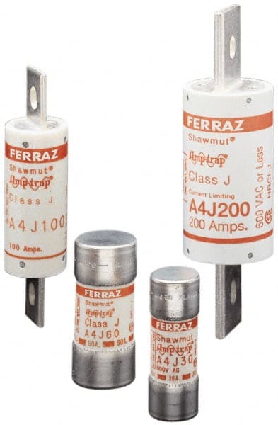 Ferraz Shawmut - 300 VDC, 600 VAC, 500 Amp, Fast-Acting General Purpose Fuse - Clip Mount, 203.2mm OAL, 100 at DC, 200 at AC kA Rating, 2-1/2" Diam - Exact Tooling