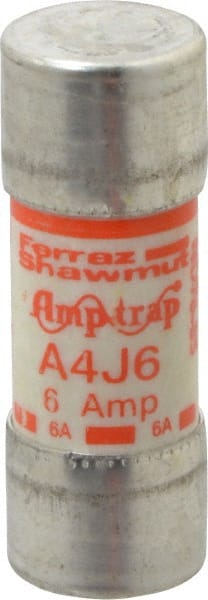 Ferraz Shawmut - 300 VDC, 600 VAC, 6 Amp, Fast-Acting General Purpose Fuse - Clip Mount, 2-1/4" OAL, 100 at DC, 200 at AC kA Rating, 13/16" Diam - Exact Tooling