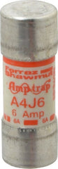 Ferraz Shawmut - 300 VDC, 600 VAC, 6 Amp, Fast-Acting General Purpose Fuse - Clip Mount, 2-1/4" OAL, 100 at DC, 200 at AC kA Rating, 13/16" Diam - Exact Tooling
