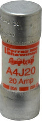 Ferraz Shawmut - 300 VDC, 600 VAC, 20 Amp, Fast-Acting General Purpose Fuse - Clip Mount, 2-1/4" OAL, 100 at DC, 200 at AC kA Rating, 13/16" Diam - Exact Tooling