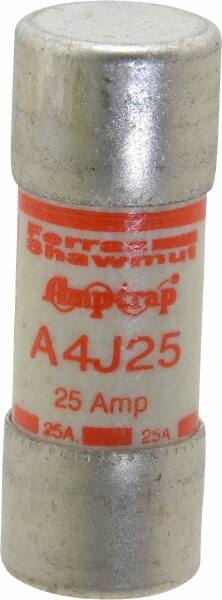 Ferraz Shawmut - 300 VDC, 600 VAC, 25 Amp, Fast-Acting General Purpose Fuse - Clip Mount, 2-1/4" OAL, 100 at DC, 200 at AC kA Rating, 13/16" Diam - Exact Tooling