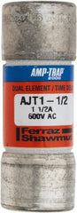 Ferraz Shawmut - 500 VDC, 600 VAC, 1.5 Amp, Time Delay General Purpose Fuse - Clip Mount, 2-1/4" OAL, 100 at DC, 200 at AC, 300 (Self-Certified) kA Rating, 13/16" Diam - Exact Tooling