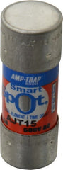 Ferraz Shawmut - 500 VDC, 600 VAC, 15 Amp, Time Delay General Purpose Fuse - Clip Mount, 2-1/4" OAL, 100 at DC, 200 at AC, 300 (Self-Certified) kA Rating, 13/16" Diam - Exact Tooling