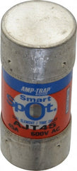 Ferraz Shawmut - 500 VDC, 600 VAC, 45 Amp, Time Delay General Purpose Fuse - Clip Mount, 2-3/8" OAL, 100 at DC, 200 at AC, 300 (Self-Certified) kA Rating, 1-1/16" Diam - Exact Tooling
