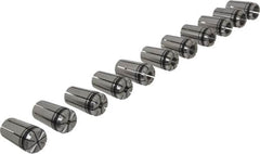 Centaur - 11 Piece, 1/8" to 3/4" Capacity, Single Angle Collet Set - Series TG/PG 75 - Exact Tooling