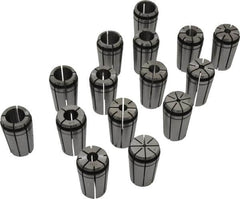 Centaur - 15 Piece, 1/8" to 1" Capacity, Single Angle Collet Set - Series TG/PG 100 - Exact Tooling