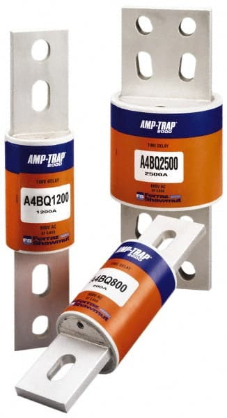 Ferraz Shawmut - 500 VDC, 600 VAC, 2500 Amp, Time Delay General Purpose Fuse - Bolt-on Mount, 10-3/4" OAL, 100 at DC, 200 at AC, 300 (Self-Certified) kA Rating, 4-1/2" Diam - Exact Tooling