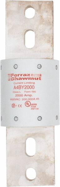 Ferraz Shawmut - 300 VDC, 600 VAC, 2000 Amp, Time Delay General Purpose Fuse - Bolt-on Mount, 10-3/4" OAL, 100 at DC, 200 at AC kA Rating, 3-1/2" Diam - Exact Tooling