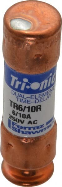 Ferraz Shawmut - 250 VAC/VDC, 0.6 Amp, Time Delay General Purpose Fuse - Clip Mount, 50.8mm OAL, 20 at DC, 200 at AC kA Rating, 9/16" Diam - Exact Tooling