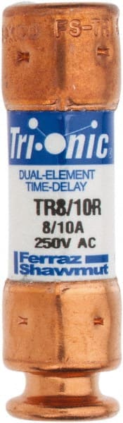 Ferraz Shawmut - 250 VAC/VDC, 0.8 Amp, Time Delay General Purpose Fuse - Clip Mount, 50.8mm OAL, 20 at DC, 200 at AC kA Rating, 9/16" Diam - Exact Tooling