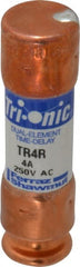 Ferraz Shawmut - 160 VDC, 250 VAC, 4 Amp, Time Delay General Purpose Fuse - Clip Mount, 50.8mm OAL, 20 at DC, 200 at AC kA Rating, 9/16" Diam - Exact Tooling