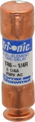 Ferraz Shawmut - 160 VDC, 250 VAC, 6.25 Amp, Time Delay General Purpose Fuse - Clip Mount, 50.8mm OAL, 20 at DC, 200 at AC kA Rating, 9/16" Diam - Exact Tooling