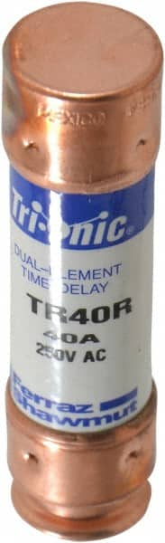 Ferraz Shawmut - 250 VAC/VDC, 40 Amp, Time Delay General Purpose Fuse - Clip Mount, 76.2mm OAL, 20 at DC, 200 at AC kA Rating, 13/16" Diam - Exact Tooling
