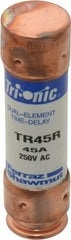 Ferraz Shawmut - 250 VAC/VDC, 45 Amp, Time Delay General Purpose Fuse - Clip Mount, 76.2mm OAL, 20 at DC, 200 at AC kA Rating, 13/16" Diam - Exact Tooling