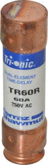 Ferraz Shawmut - 250 VAC/VDC, 60 Amp, Time Delay General Purpose Fuse - Clip Mount, 76.2mm OAL, 20 at DC, 200 at AC kA Rating, 13/16" Diam - Exact Tooling