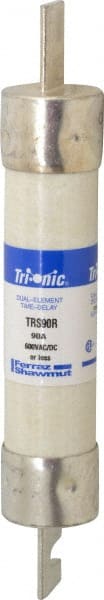 Ferraz Shawmut - 600 VAC/VDC, 90 Amp, Time Delay General Purpose Fuse - Clip Mount, 7-7/8" OAL, 100 at DC, 200 at AC kA Rating, 1-5/16" Diam - Exact Tooling