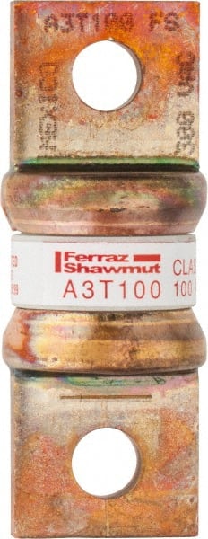 Ferraz Shawmut - 160 VDC, 300 VAC, 100 Amp, Fast-Acting General Purpose Fuse - Bolt-on Mount, 2-5/32" OAL, 200 at AC, 50 at DC kA Rating, 13/16" Diam - Exact Tooling