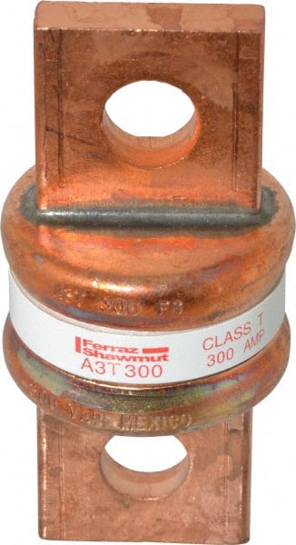 Ferraz Shawmut - 160 VDC, 300 VAC, 300 Amp, Fast-Acting General Purpose Fuse - Bolt-on Mount, 2-3/4" OAL, 200 at AC, 50 at DC kA Rating, 1-21/64" Diam - Exact Tooling