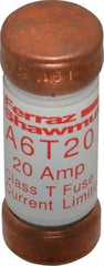 Ferraz Shawmut - 300 VDC, 600 VAC, 20 Amp, Fast-Acting General Purpose Fuse - Clip Mount, 1-1/2" OAL, 100 at DC, 200 at AC kA Rating, 9/16" Diam - Exact Tooling