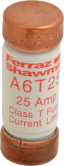 Ferraz Shawmut - 300 VDC, 600 VAC, 25 Amp, Fast-Acting General Purpose Fuse - Clip Mount, 1-1/2" OAL, 100 at DC, 200 at AC kA Rating, 9/16" Diam - Exact Tooling
