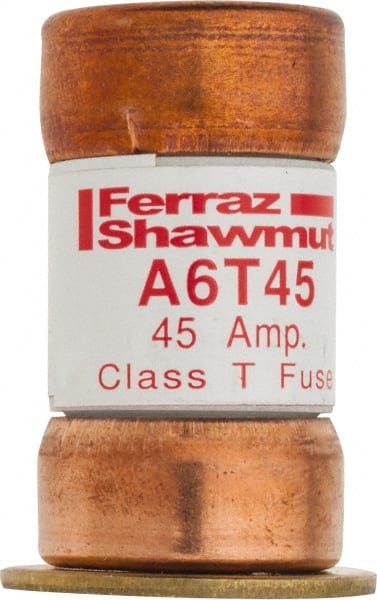Ferraz Shawmut - 300 VDC, 600 VAC, 45 Amp, Fast-Acting General Purpose Fuse - Clip Mount, 1-9/16" OAL, 100 at DC, 200 at AC kA Rating, 13/16" Diam - Exact Tooling