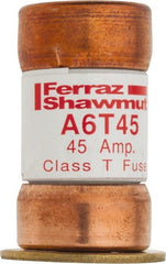 Ferraz Shawmut - 300 VDC, 600 VAC, 45 Amp, Fast-Acting General Purpose Fuse - Clip Mount, 1-9/16" OAL, 100 at DC, 200 at AC kA Rating, 13/16" Diam - Exact Tooling