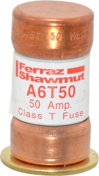 Ferraz Shawmut - 300 VDC, 600 VAC, 50 Amp, Fast-Acting General Purpose Fuse - Clip Mount, 1-9/16" OAL, 100 at DC, 200 at AC kA Rating, 13/16" Diam - Exact Tooling