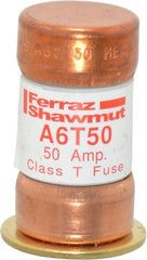 Ferraz Shawmut - 300 VDC, 600 VAC, 50 Amp, Fast-Acting General Purpose Fuse - Clip Mount, 1-9/16" OAL, 100 at DC, 200 at AC kA Rating, 13/16" Diam - Exact Tooling