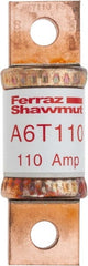 Ferraz Shawmut - 300 VDC, 600 VAC, 110 Amp, Fast-Acting General Purpose Fuse - Bolt-on Mount, 3-1/4" OAL, 100 at DC, 200 at AC kA Rating, 1-1/16" Diam - Exact Tooling